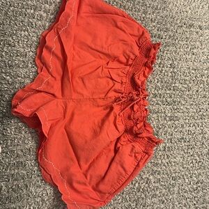 By Anthropologie Linen Double Waistband Shorts